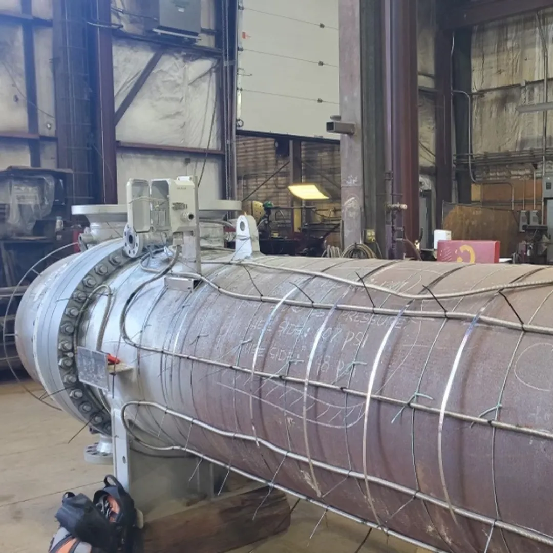 Heat trace and insulation installed on an industrial process vessel